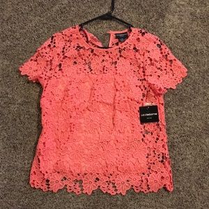 Liz Claiborne coral lace shirt.